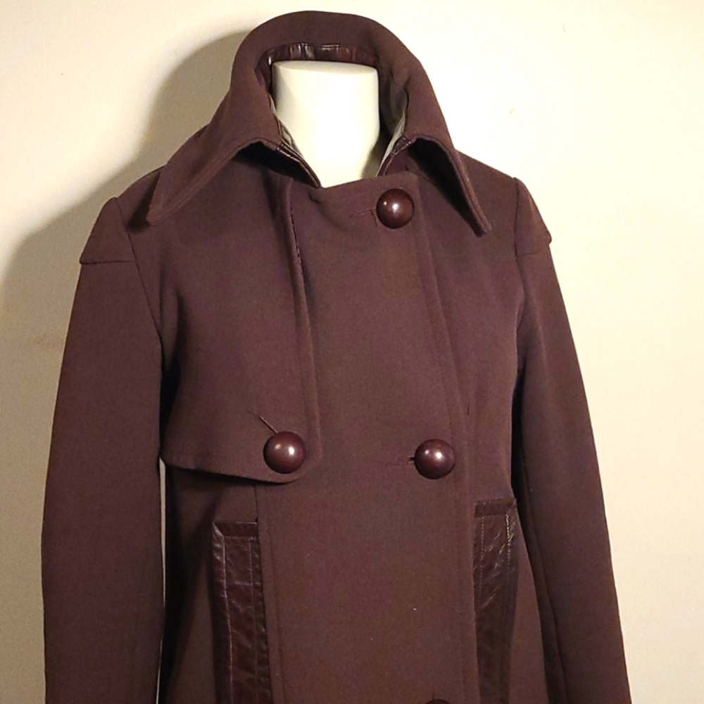 Vintage RUDSAK leather detailed coat